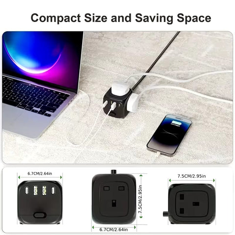 7-in-1 USB C Power Strip Charging Station